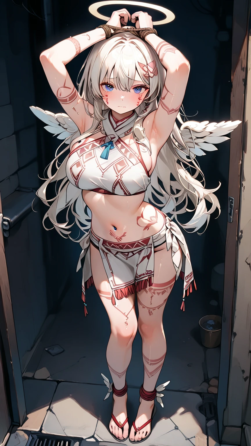Masterpiece, Best quality, Girls, Slender, Blue eyes, Hair color, Rainbow, Long Hair Spreads, White skin, Blood vessels in the arms and chest, mediating, Cute, Sexy, Near future, Cyberpunk, Bikini, Exposed skin, Night, Psychedelic, Trip, Highly colored, "paisley" Theme, Open legs, Mechanical left arm, full bodyesbian,Pregnant women with,huge tit,Large breasts,Showing the belly,nabel