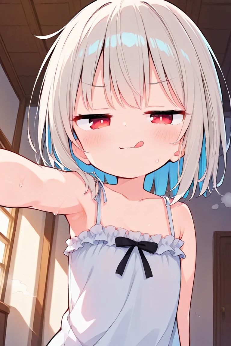 1 Girl, 1 boy,4K resolution,alone,Delicate eyes,Green Eyes, Gray Hair, hair ornaments, bangs, Virtual YouTuber, blunt bangs, Double good, Animal ears, Flat Chest,Small nipples,Highly detailed eyes. Sharp focus, orgasm, Highest quality,vagina,Sex,Cum in pussy,(naked),Little,:3,Open your mouth,Health Room,nude,No text,Woman standing on top