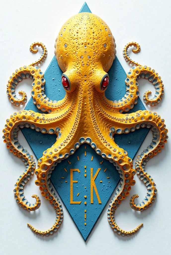 make a beautiful business card, with an octopus with a discreet crown on it
