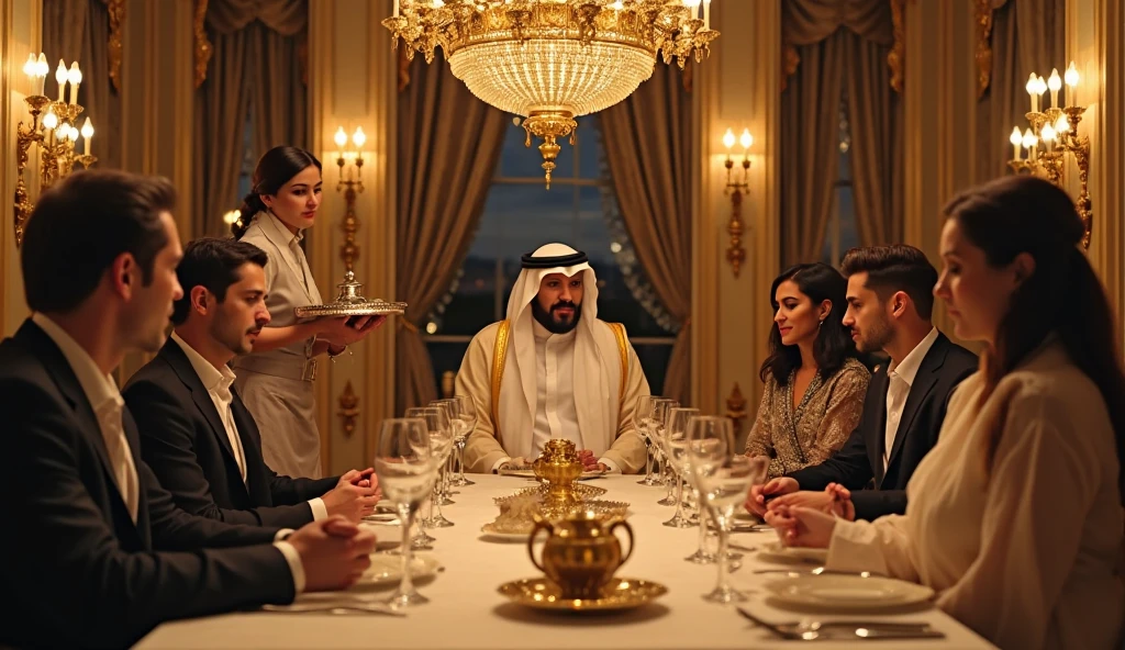 People drinking coffee in the Middle East