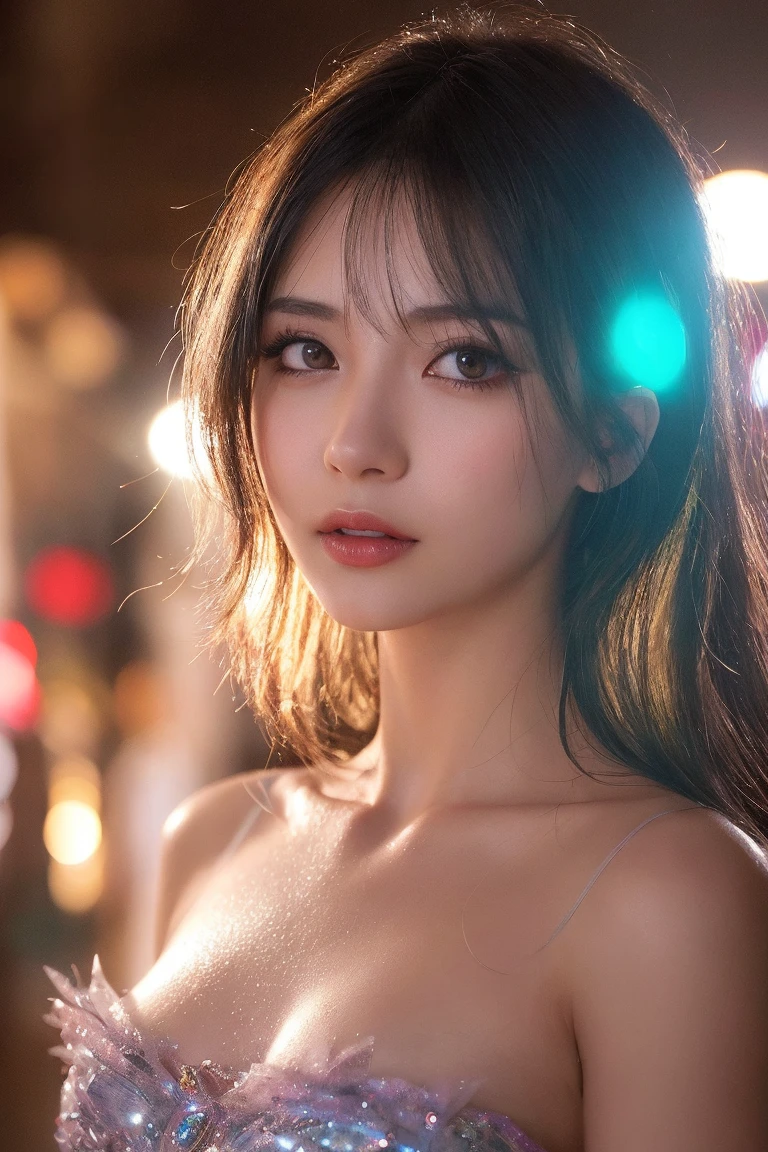 (masterpiece:1.3), high resolution, ultra detailed, extremely detailed CG unity 8k wallpaper, realistic, photo-realistic, RAW photo, beautiful detailed face, pale skin, realistic glistening skin, detailed cloth texture, detailed hair texture, Perfect body, Beautiful Face, accurate, Anatomically correct, Highly detailed face and skin texture, natural neck length, (beautiful hands), (fair skin:1.1), (well-aligned teeth:1.1), (Sweaty skin:1.2), baby face,
BREAK,
Detailed eyes, symmetric eyes, Light Brown eyes, Double eyelids, Thin eyebrows, (Glossy lips:1.4), ((A face with waiting for a kiss:1.2)), (blush:1.1), (A sparkling small hair accessory:1.1),
BREAK,
(A classy and Cute woman1.3), (nude, nsfw, nipple, navel:1.2),
BREAK,
medium large breasts, slender figure, firm abs,
((ponytail, Dark blonde hair, bangs:1.2)), (cowboy shot:1.2), (looking at viewer), (Focus on face:1.2), From above,
BREAK,
((Sitting side by side on the backseat of a hotel)), (((A view of Tokyo outside the window at Night:1.3))),