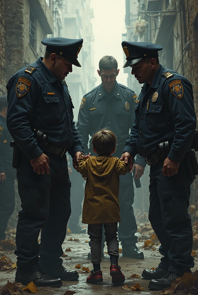 A boy secretly escape the jail and running a police saw him through the window 