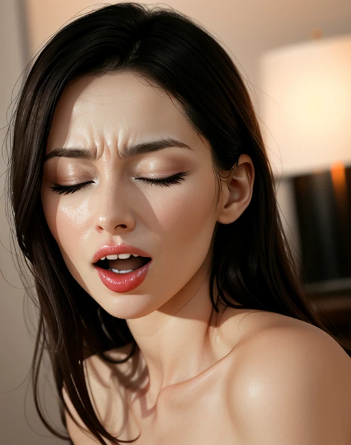 Young man and woman having sex、Naked Beautiful Women、Aligning images vertically、Cunnilingus