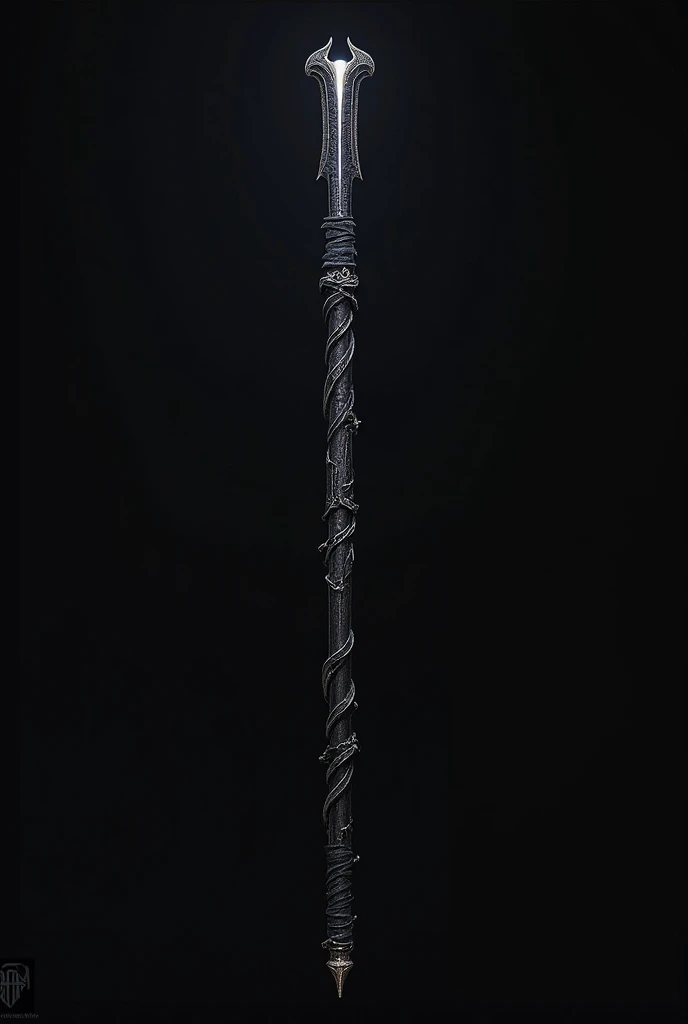I would like a wand for a Harry Potter RPG, It has the following characteristics: celestial eye wand, with silver-veined ebony wood, with phoenix owl feather core, length of 13,5 inches, unyielding, with a black finish and a soft silver sheen, Along the wand are ancient and intricate runes, the handle is adorned with a carved owl's eye
