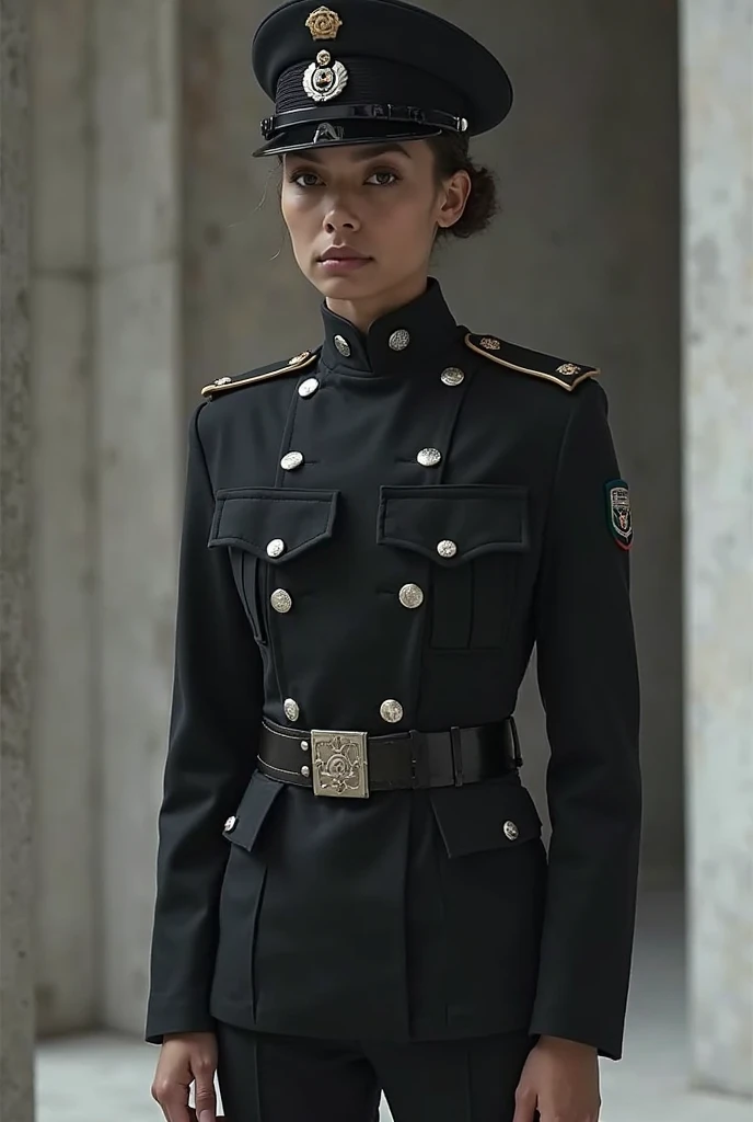 <lora:anna_vlasova_obj20:0.3>, full_body, standing, soldier uniform, pants, boots, gun, (anna_vlasova: 1.3), perfect face, (contact iris: 1.1), pale skin, skin pores , depth of field