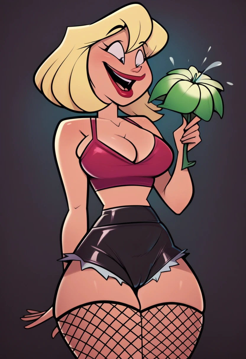 4k, Comic Babes, cartoon of a woman in a purple bikini holding a glass of wine, she holds a glass of wine, enjoying a glass of wine, hot blonde woman in the wine cellar, megara, with a bottle of wine, body pinned up, holding a glass of wine, drinking wine, holding a glass of wine, Cartoon character, inspired by Tex Avery, inspired by Tina Blondell