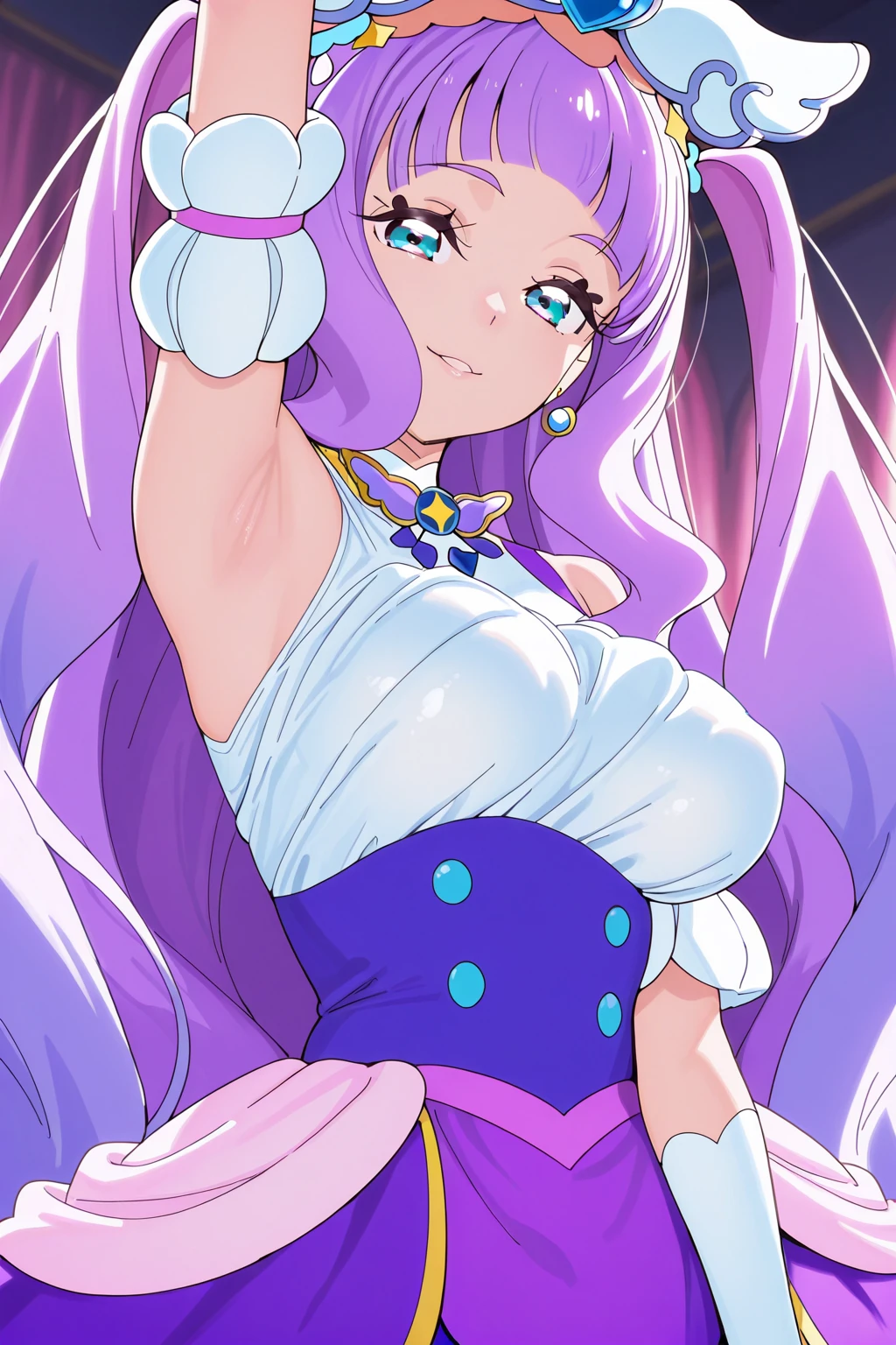 purple hair, rose eyes, short hair, naked, white background, smoll stature, chibi, flat cheast, flat tits, show pussy, naked, unclothed. medium thighs, bandaged legs, small breasts, pink areola, 1 girl, one girl, small stomach, curvy waist, round butt, small belly, clear skin, 1 girl, cute girl, smoll tits, curvy waist, good butt, one girl, 1 girl, naked, 1 girl