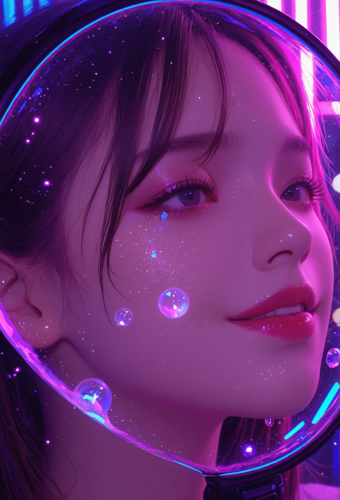 blowing bubble gum, green bubble gum,young girl, abstract dream, space, intricate, grand scale, alone, cinematic film still, insane detail, sharp focus, depth of field, realistic lighting, (realistic perspective), complex, (multiple subjects), 4k HDR, <lora:add_detail:0.5> <lora:more_details:0.25> <lora:FantasyWorldV1:0.25>