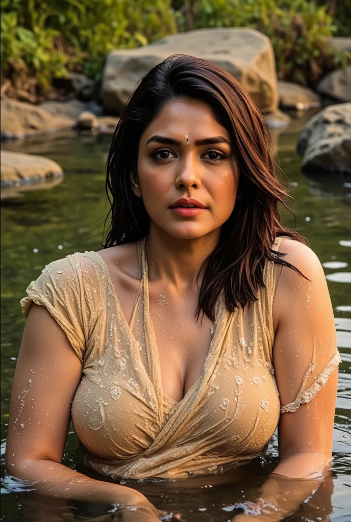 Cute, round face, wheat white skin, beautiful Indian college girl, wearing micro bikini, slim and busty, huge breasts, brown , cleavage:0.2, looking at viewer, half body, hyper detailed, detailed face,, POV, by lee jeffries nikon d850 film stock photograph 4 kodak portra 400 camera f1.6 lens rich colors hyper realistic lifelike texture dramatic lighting unrealengine trending on artstation cinestill 800, bondage