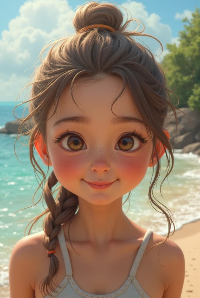 arafed woman with wet hair on the beach, the woman is called Flora, Princess at the beach, princess of the flowers, princess of the sea, wet face, sweaty face, at a beach, pouty face, profile pic, at the beach, , in the beach, with wet faces!!, more tan face, selfie of a young woman, at beach at sunset