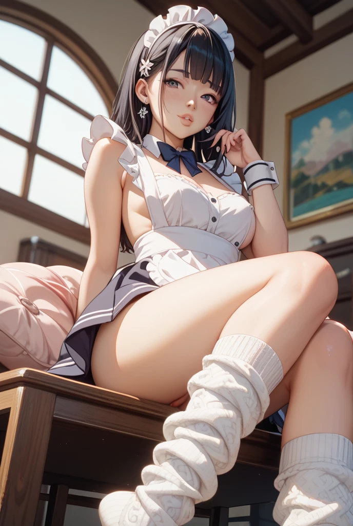Woman sitting on bed in blue skirt, realistic young gravure idol, young cute gravure idol, ruffled costume, captured in Canon EOS R 6, young sensual gravure idol, 2girls, lesbian, kissing, romantic,young gravure idol, goddess of Japan, beautiful charming anime teen, ruffles, ribbon in hair, white tri-fold ankle socks Blouse with white ruffles Blue ribbon tie --auto --s2