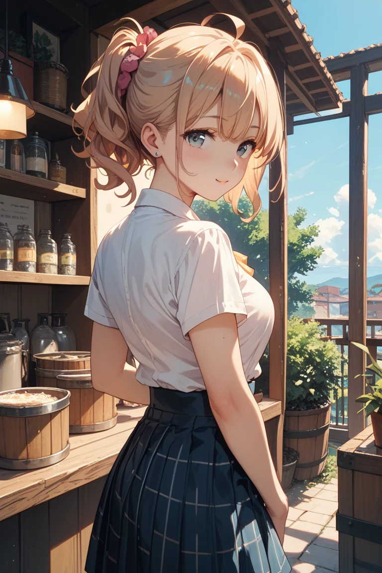 female、 Age 25, Full Body、Brown eyes, Shiny skin、Long brown hair, Wearing a white shirt, Big Breasts,Center View, High resolution, Ultra Sharp, 8K, masterpiece、Escalator in a shopping mall、Angry expression、A look of contempt、Glare、Hunchback、((おAssをアピール))、おAss、おAss、Pleated skirt、、Leaning forward、(((White panties、I'm putting a in)))、Wet Panties、Ass、Ass、Assの近くに手、Masturbation 、(((自分でAssを開く、Assの近くに自分の手))))