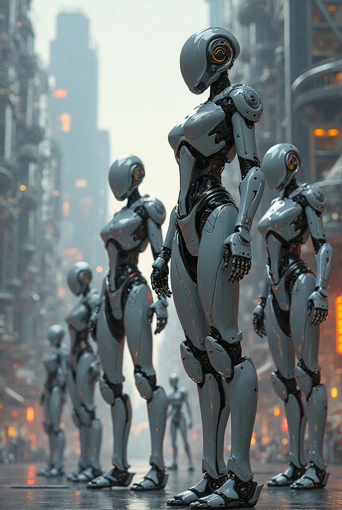 masterpiece, best quality, extremely detailed, Female Cyborg girl,Plump , control panels,android,Droid,Mechanical Hand, Robot arms and legs, Black Robot Parts,Mechanical body,Mannequin face, White robotics parts,perfect robot girl,long tube,thick cable connected her neck,ceramic body ,mechanical body, mechanical ear cover, mechanical costume,android,robot,humanoid,cyborg,android woman ,mechanical chest,full eyes,future laboratory,connecting a cable between the legs,white face cover