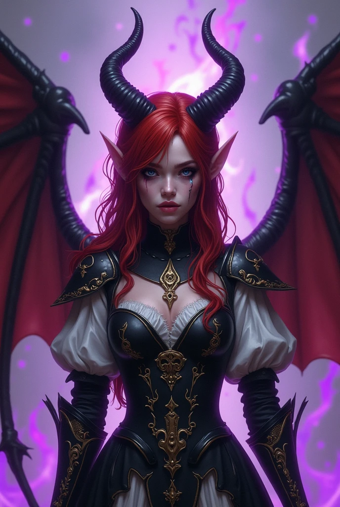 DEMON HUNTER, WOW, BLIZZARd, BLIZZARD entertaintment, WARCRAFT, WORLD OF WARCRAFT, ILLIDAN, ILLIDAN STORMRAGE, Warglaive of Azzinoth, Warglaive, Warglaives, FEL, EYE BEAM, BRIGHTWING EYES, RED eyes, red theme, horned_helmet, horns glowing_weapon long_hair, teeth bat_wings, claws, colored_skin, demon_girl, demon_horns, demon_tail, demon_wings, dragon_wings, bright, red_theme, horns, tail, tattoo, wings, hdr, vignette, centered, hyperrealism, hyperrealistic, realistic, realism, 1girl, black hoodie, angry expression, boob, bimbo, girl, woman, colorful, art by Artgerm and Greg Rutkowski and Alphonse much, Wide Angel Shot, Nikon 14 mm, portrait, fire, scars, scar, (((1girl))), (((1 girl))), SOLO FOCUS, SOLO, FOCUS, dripping blood
