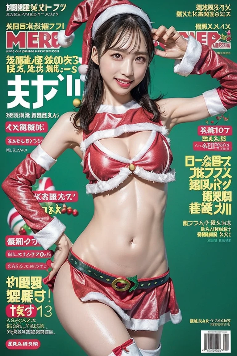NSFW, (masterpiece:1,2, best quality), (magazine cover), (colorful Magazine cover abundant with text), vibrant, eye-catching paintings, Comic cover style, glamorous, enticing, stylish, chic, high-fashion, captivating, elegant, trendy, fashionable, radiant, attention-grabbing, dazzling, sophisticated, stunning, dramatic, bold, Featured Cartier Kim, a captivating figure from a Hong Kong-Malaysian background, ((Renowned for her elegance and ethereal beauty)), embodies the essence of a modern-day 'Crazy Rich Asian', ((She is a vision of provocative elegance)), ((Her physique is a epitome of supermodel beauty)), (((a sun-kissed tan skin))), (Her has long and silky black hair), (Her eyes are striking and yellow, thanks to contact lenses), ((a physique with a flat abdomen)), ((a peachy posterior)), (((perfectly round and perky F-cup breasts))), (((She is wearing a provocative and fiery red lace bra from La Perla, a matching fiery red lace thong, a flame-red lace garter belt, a transparent, scarlet chiffon robe, and provocative crimson lace stockings))), (exceptionally detailed:1.3), super finely detailed hands, ultra finely detailed fingers(((ten fingers))), (obscene posing), (((full body showcase))), (((show full body))), (no logos in the background).