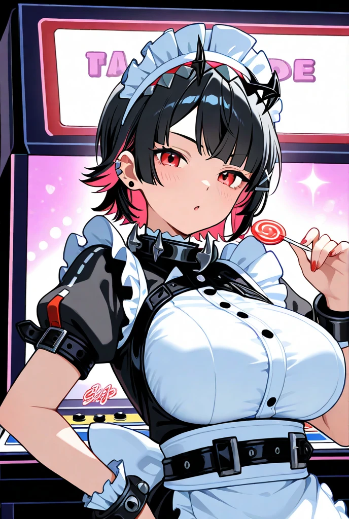 Anime girl, big butt, huge breasts, big hips, curvy girl, fleshy lips, soft skin, short hair, lilac and blue hair, thick legs, thick thighs, bedroom, prancing ass, sweating, botox lips, mini skirt, (nurse, kiss on the mouth, 2 girls).