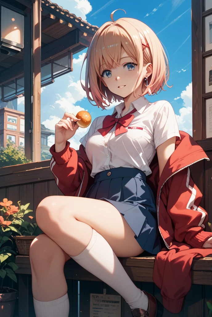 absurderes、Hi-Res、Blake Watch Viewers、full bodyesbian、(frombelow:1.5) break(vivd colour:1.3) break(one girls:1.3)、(Lori:1.2)、red hairs、blue eyess、tennis uniform、hair clips、耳Nipple Ring、jewely、NM1、Hair Ribbon、short-hair、Tennis Cosplay、(pleated super short skirt:1.4)、(thighs thighs thighs thighs:1.3)、huge tit、(Grinning、great laughter:1.3)、open open mouth、(arms in arms:1.3)、(breastsout:1.3)、 roundly eyes、(blown by the wind:0.5)、Sweating around girls、Wet clothes、A bra that shows through clothes、Drip sweat、(((Very clean panties)))、(sit on a bench:1.3)、(Bare legged:1.3)、(feet focus:1.2)、(both feet:1.3)、cross one's legs、looking-down、Look at viewers、perfect foot、(Emphasize the soles of the feet 1.3)、from below ceiling、breathless、Gonzo、(shinny skin:1.1)、squall(the wind:1.2)、 Sense of speed、Refreshing breeze、Motion blur effect、Wind Break Background(tennis coat:1.3)、(Stand in the center of the screen:1.3)、(10,000 people spectators:1.3)、Multiple people behind you、blue sky with some clouds、outside of house、(magnificent panorama view:1.2)、WIND BREAK DAYLIGHT、magnificent view、Rainbow in the sky、Particles of light、dynamic ungle、holland angle、Perspective Break(during daytime、 Sun'rays:1.2)、depth of fields、bokeh dof、light  leaks、(chromatic abberation:1.2)、break at noon
