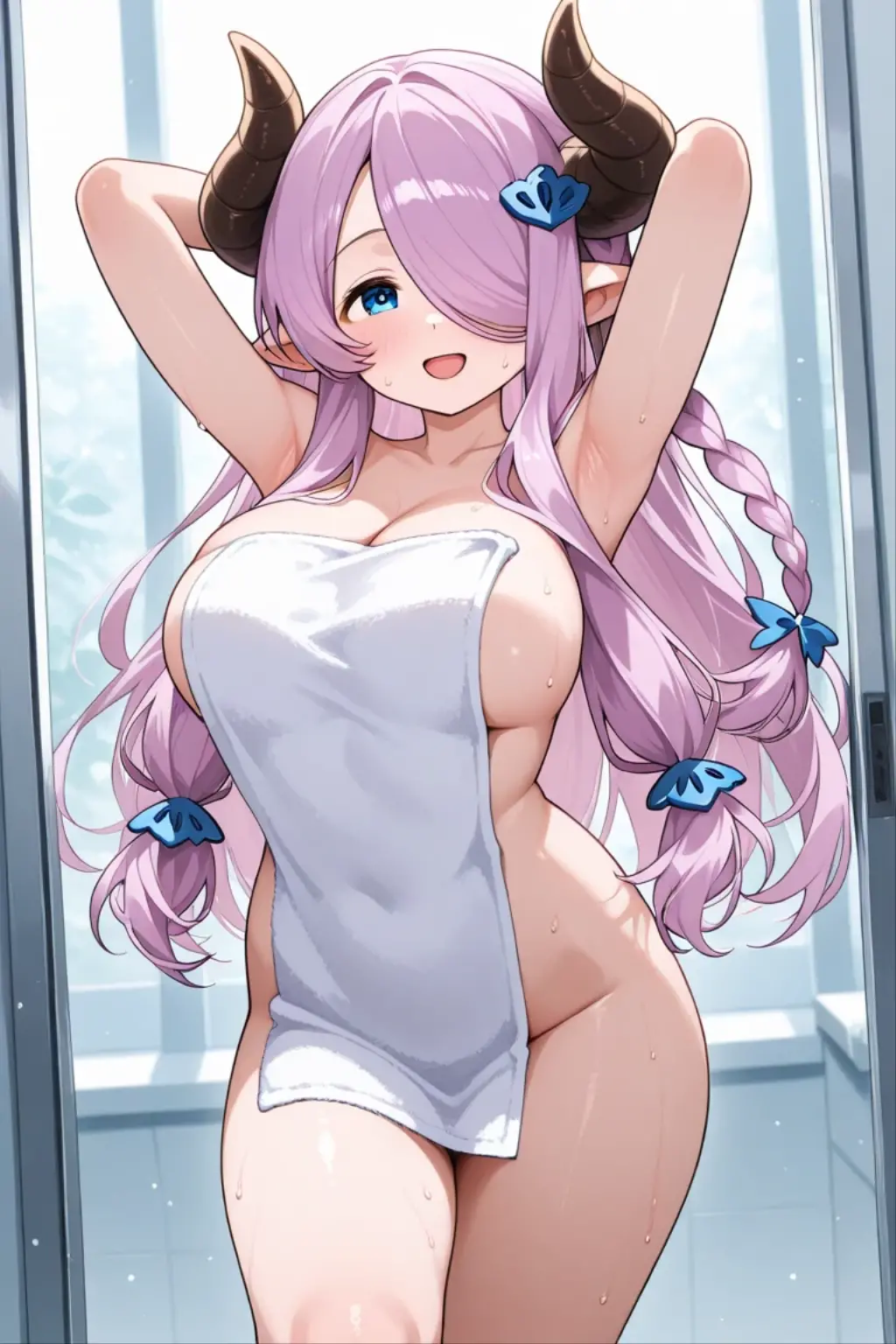 Sylveon,furry,Mo is cute.,Bust 87,Waist 57,Thigh 85,very good,Good resolution,Wear a white bikini,shower,good shadow details,shade,sexy body