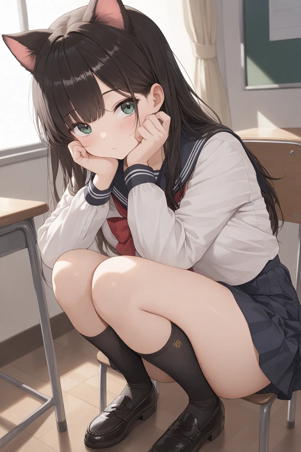 (Chichidashi:1.0),1 girl,(paizuri:1.4),Upper Body,nude,penis, Anime girl sitting at a desk in a classroom with a blackboard, beautifulアニメのhigh school girl, cuteアニメの女の子, White pantiesー,cute, Enchanting anime girl, Anime Moe Art Style, Squatbeautifulアニメの女の子, Anime Best Girl, Smooth anime CG art, Attractive anime girl, Cotton panties,surGenuine , Young Anime Girl、Wear sneakers、White panties、Full Color、(The pieces fly、 Highest quality:1.2)、High resolution、High resolution、8kで、Genuine実写、RAW Photos、Highest quality、masterpiece、 Very delicate、High resolutionの生のカラー写真、Professional photography、 Great face and eyes、超High resolution、RAW Photos、beautiful、beautiful、beautiful girl、(alone:1.2)、 Black Hair、big 、blush、smile、big 、 、View your viewers、Squat、(Crouching panty shot:1.2)、Full-fledged panties、blush、shy smile、Outdoor、outside of home、Obscene content、Porn、high school girl、Sit together&#39;knees、Sit with your heels on the ground、両手でkneesを抱える、Shins pointing forward、Body facing forward、Sit with your heels on the ground、Leg spread、The crotch is open、White panties、8k写真、Live Shooting、最High resolution、masterpiece:1.2、Genuine、photoGenuineistic、High Contrast、Photon Mapping、Genuineism、Very detailed、Professional Lighting、Low Angle:1.2)、(1 girl)、(alone:1.5)、(Height is 165cm), (18才のhigh school girl), (Japanese High School Uniform)、(Summer blouses:1.2)、(Checkered short skirt:1.2)、(White shirt with student ribbon:1.2)、(Squatting down looking straight ahead)、(The crotch is open:1.2), (White panties:1.5)、(Camel Toe)、(White sneakers:1.2)、 (Perfect Proportions:1.2), (スカートの下からWhite pantiesが見える:1.5), (The detailed shape of the female genitals is clearly visible:1.4), (Have pubic hair:1.4), (Textured skin)、I can see her cleavage、(8k、RAW Photos、Highest quality、masterpiece:1.2)、(Genuineistic、フォトGenuine)、1 girl、From the corner of my eye１Tsu Mole、((White blouse、Sailor suit、Red tie、knees下丈の赤いチェックPleated skirt))、（high school girl）、40 years、Skirt rolled up、Gal、Lots of eyelashes、Sparkles on the eyelids、skeletally correct、Open your thighs、wavy twin tails、cutesmile、魅力的なボディ beautiful完璧なボディ、V-line emphasis、Place your hands behind your head、Beautifully trimmed fingertips、Genuineistic, Lip gloss, Highest quality, 超High resolution, depth, pastel colour, Natural Shadows, Focus on the face, Just a face, Looking at the audience, Long Hair, Brunette Hair, 茶色で詳細な目のmasterpiece:1.4), 1 girl, alone, from before, shut up, smile, Lips parted, Glowing Skin, Thick thighs, White pantiesー, , absorb, Pleated skirt, loafers, Black socks, Squat, indoor, Looking at the audience, Anatomically correct.