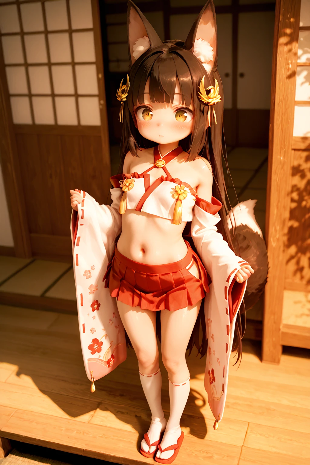 ちび Contrapposto Big Hat Flat Chest Megumin Girl Photorealistic、ちび、ミニ