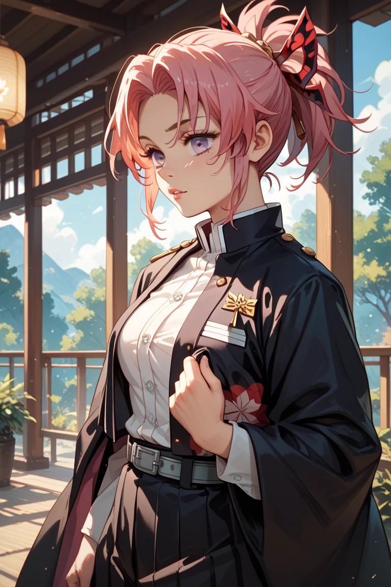 1female，45 yers old，Married Woman，MILF，plumw，extremely large bosom， solo，（Background with：ponds，Cherry blossom forest，rainforests，lotus flower）Lie underwater， She has short pink hair，seen from the front，， mostly cloudy sky，（（（tmasterpiece），（Very detailed CG unity 8K wallpaper），best qualtiy，cinmatic lighting，detailed back ground，beatiful detailed eyes，Bright pupils，Black eyes，Snow-whiteskin，Redlip（Very fine and beautiful），（Beautiful and detailed eye description），ultra - detailed，tmasterpiece，））facing at camera，A high resolution，ultra - detailed），revealing breasts，just genitalia， Bulge，legs are open，Raised sexy，Camel toes，Desire for dissatisfaction，frontage，（Wearing：Air Force uniform，beret，Red shirt，Red transparent apron，just ，Black tights,sexy pose,detailed face, detailed eyes, detailed hands, colors, sexy pose, wet hair

