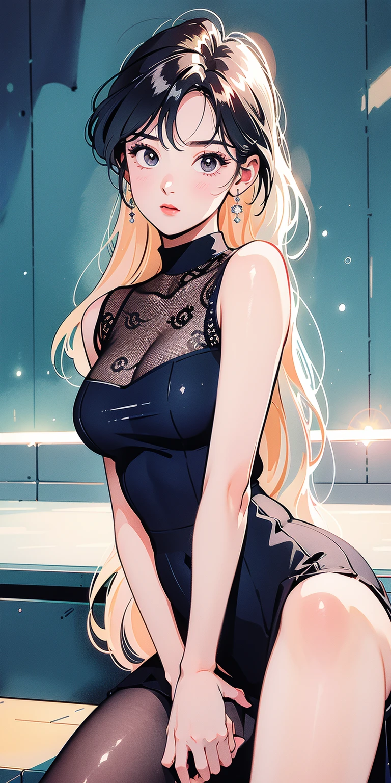 1girl, solo, highly detailed eyes, intricate details, brown eyes, blonde hair, looking at viewer,