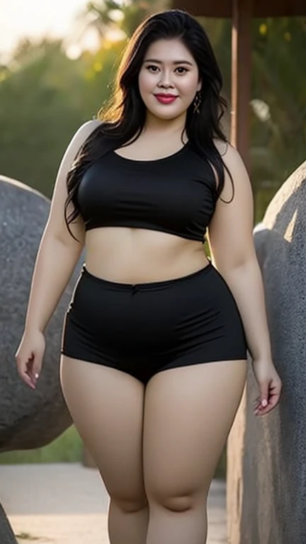 Gadis 16 tahun, tubuh chubby , pose acak di ruangan hitam, memakai sneakers warna merah, payudara kecil, paha tebal, , thick arm, hot , , fat belly, long dressed , SFW, , , Wide cleavage, chest, large cleavage , massive thighs
