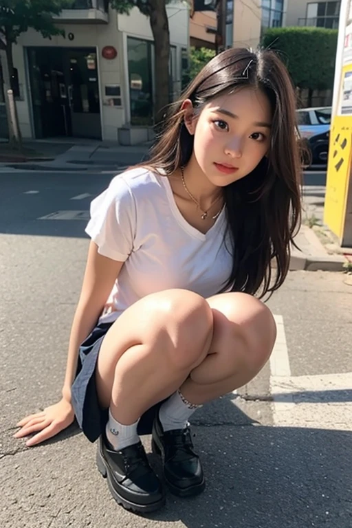 A young and beautiful woman、(((I can't hold back the urge to urinate:1.7)))