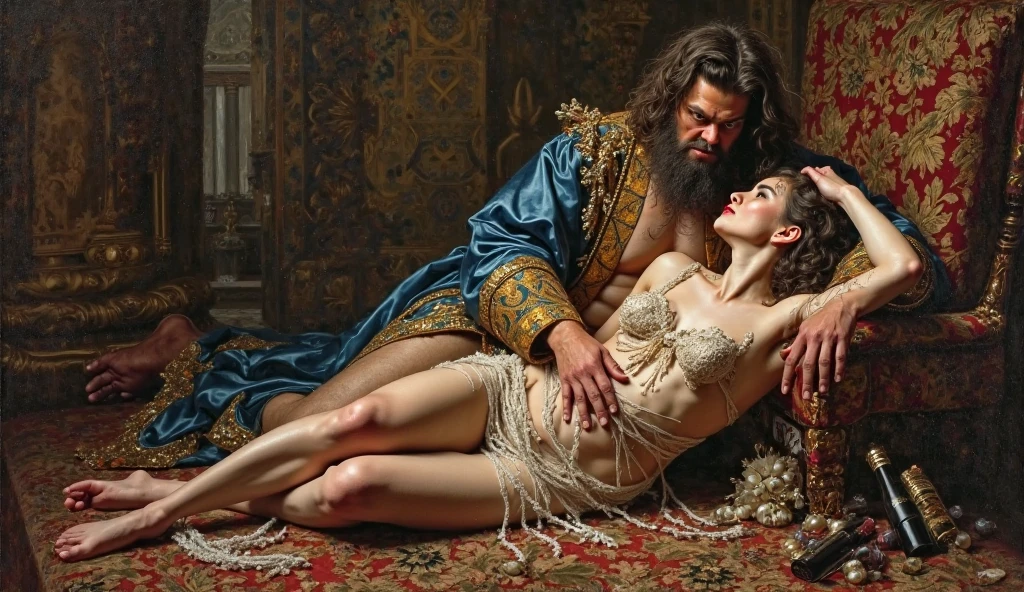 on the greek market, there are many man and a woman in the background, nude, naked, chicken and dog on ground, greek man with hurricane lamp running, a Greek man walking and debate with another old man, another poor man sitting on floor, female god statue, full body white cloak, shield, bow, sword, white hair, masculine, mature, naked, hairy torso, fantasy, intricate, elegant, highly detailed, digital painting, concept art, smooth, sharp focus, illustration, amor, helmet, sword, shield, Greek god. handsome,painted of rugged zeus and queen hera singing with lia, god of thunder, female greek god, white hair, masculine, mature, handsome, upper body, muscular, hairy torso, fantasy, intricate, elegant, highly detailed, digital painting, artstation, concept art, smooth, sharp focus, illustration, art by gaston bussiere and alphonse mucha, almost naked