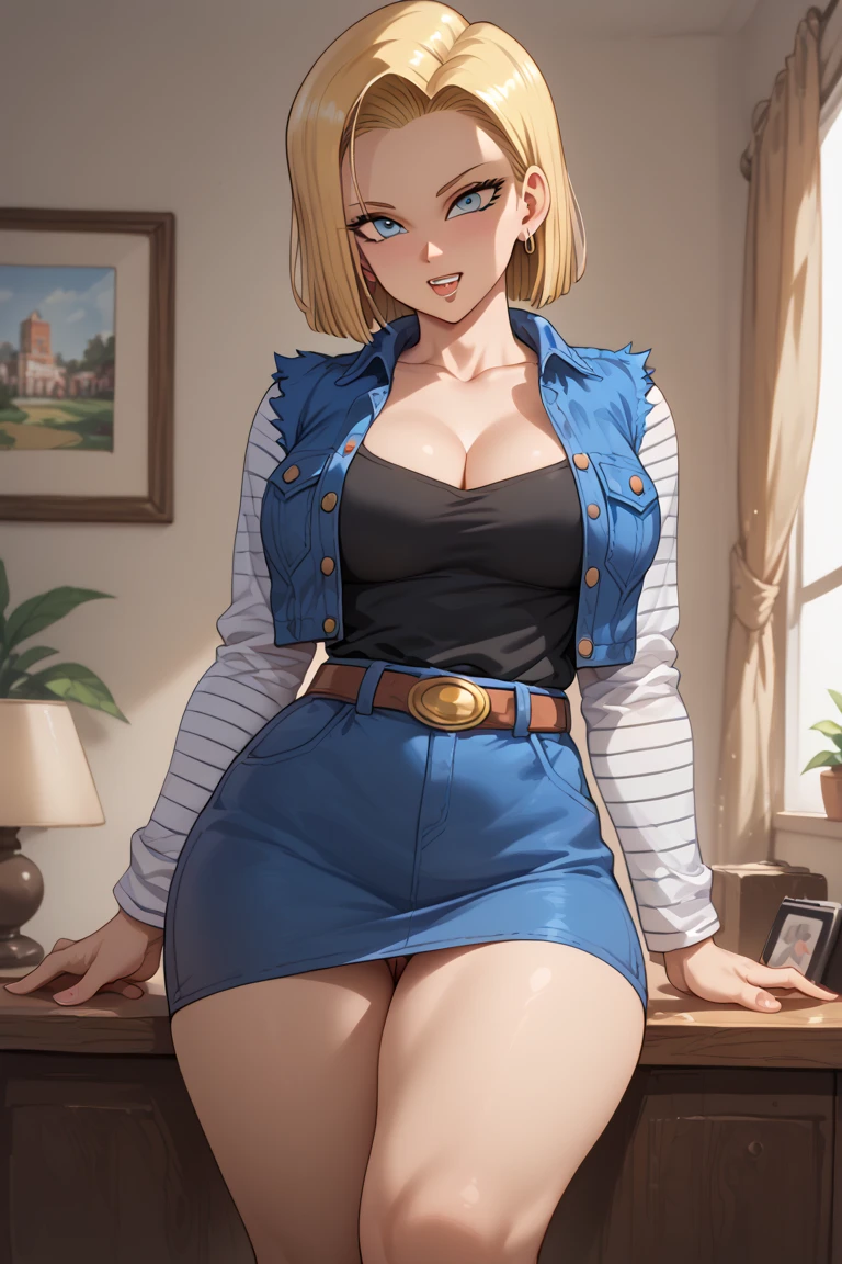                                                
               guest position   　  　     　  open thighs 　 　　　 legs in the shape of m  　                      
    Enthusiastic look 　
      Android 18 blonde   , (  showing   )