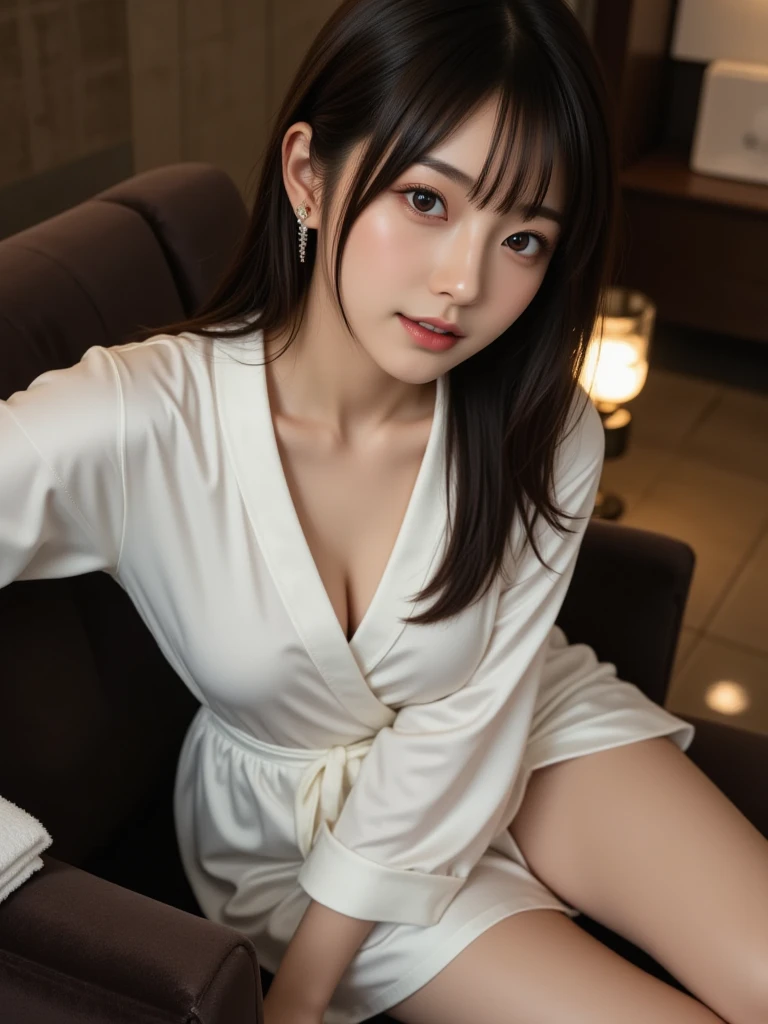 Top Quality, Face Focus, (Depth of Field), Ultra High Resolution, (Photorealistic: 1.4), RAW Photography, Japanese Room, Alcove, Hanging Scroll
(Portrait: 1.4)
1 Japan girls, Solo, Cute, Smile, (dark eyes), Natural face, (Midi hair),
(Kimono: 1.5), lingerie, sexy, laid-back body