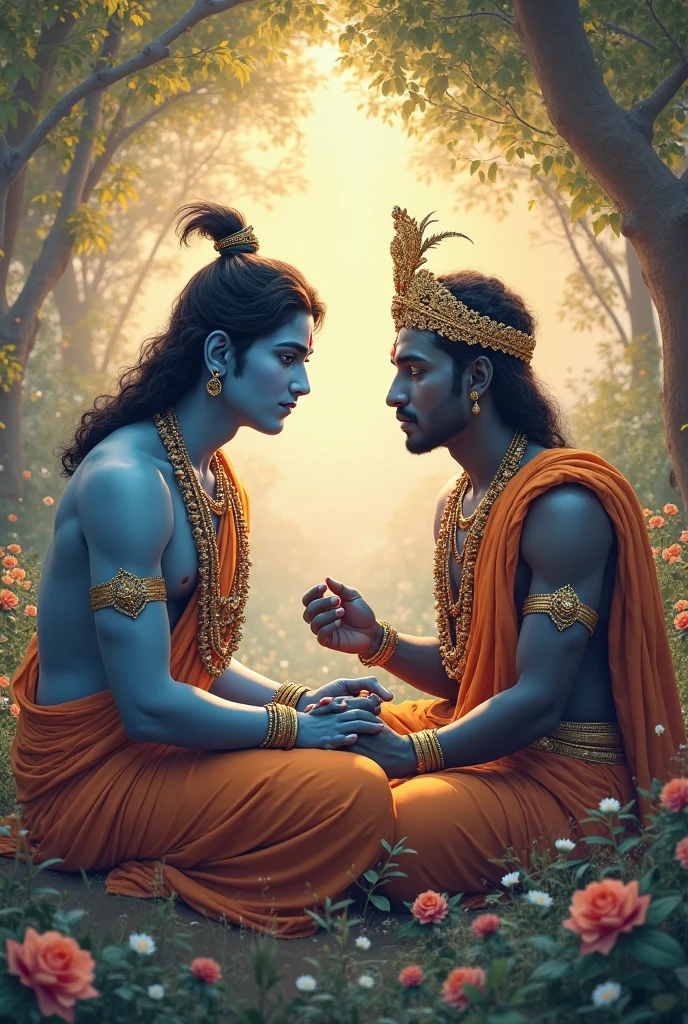 Lord Krishna is talking in dark