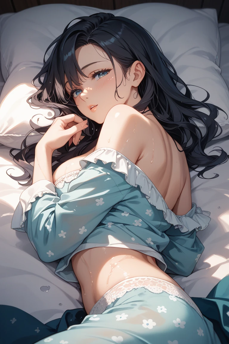 (Best quality, 8k, 32k, Masterpiece, UHD,:1.2),RAW, 1girl,ultra cute , natural lighting,transparent shining eyes, 20yo,medium breast ,fair complexion ,flushed face,all fours, all fours, Elegant Minimalist, pastel pink ,sleeveless top, on floar, embarrassed, high quality, string bra, short kilt skirt, lying down, erect nipples, From Behind, Show off Panties, Panties Color is Pastel blue, emphasizing ass, ((Closeup Shot))