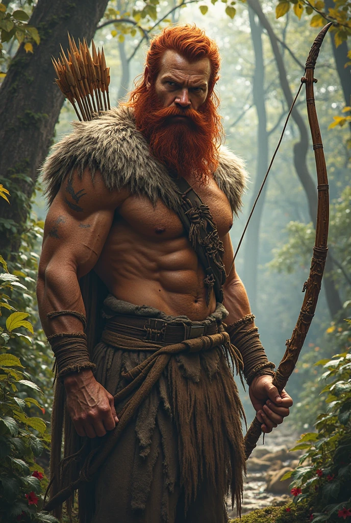 (cumrag sexyloincloth:1.3), a (shirtless:1.2) redhead irish (man:1.1) wearing a (dirty:0.5) loincloth with (yellowish:0.2) (whitish:0.8) (crusty:0.5) (stains:1.15) on loincloth, (cum on cloth:1.0), nasty sticky crusty clothes, standing in a garden, detailed textures, bokeh, hairy body, 45 years old supermodel, tribal, armband, bracelet, natural sunny lighting, 4k uhd, dslr, soft lighting, high quality, Fujifilm XT3 <lora:Clothing - Sexy Loincloth:0.65> <lora:cumrag:1> <lora:cum_on_cloth:0.15>