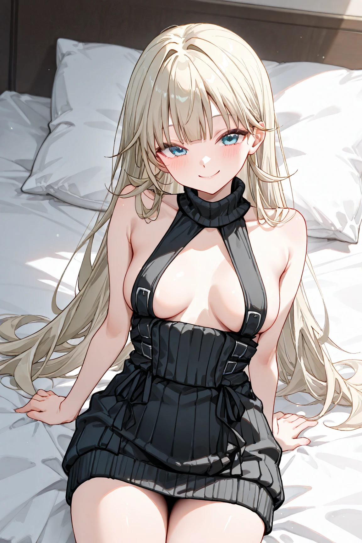 naughty smile, tongue out, open mouth, blush