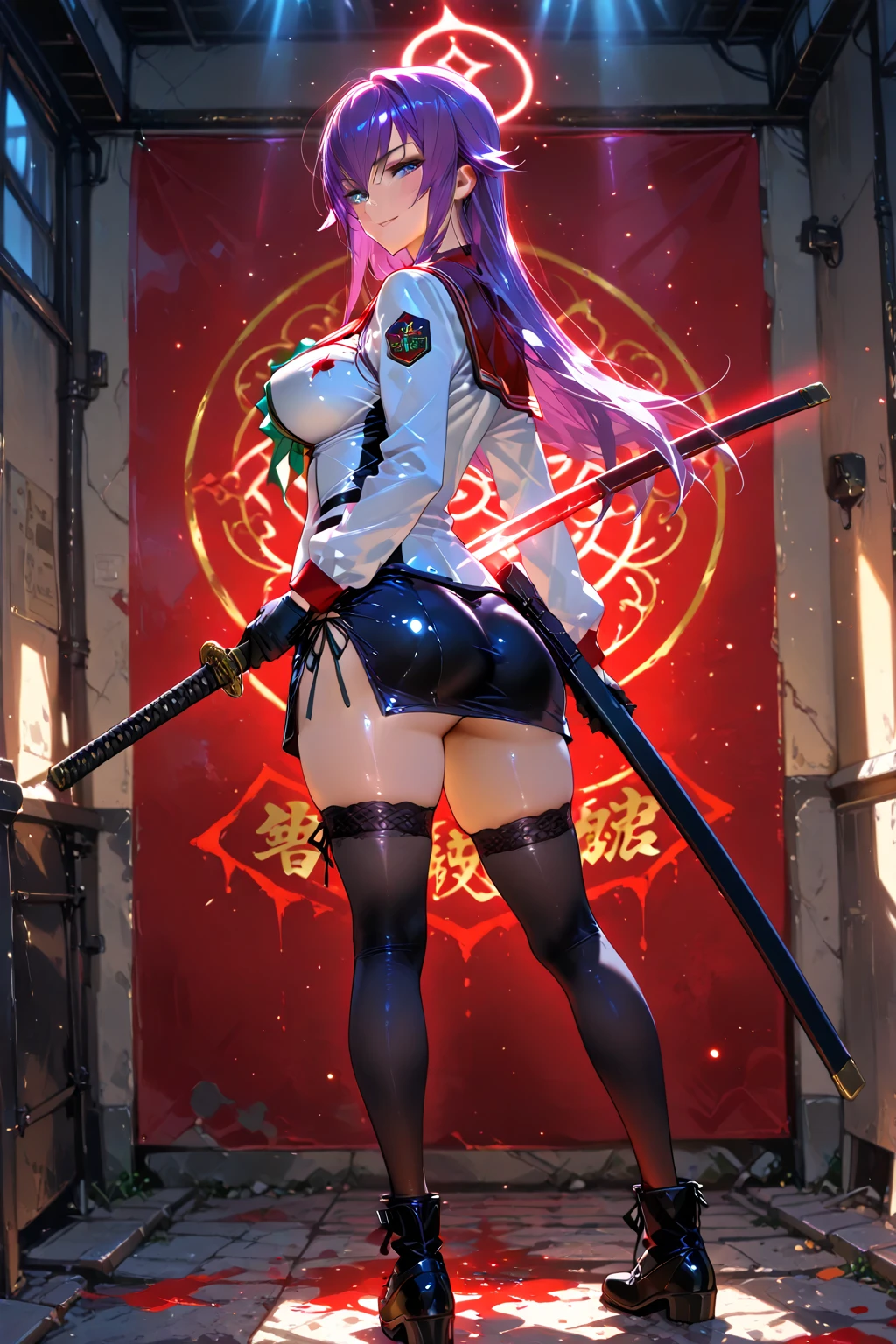 Very cute and beautiful girl, high kick, High-speed multi-stage kick, motion blur, Fatal Fury, large crowd,
(Mai Shiranui), brown eyes, ponytail, (((shiny clothes))) (((Shiny leather))) red adult ninja costume, Red Japanese clothes with small area, (pelvic curtain), (very big boobs:1.5) (Big breast beauty salon piece, best quality, 1 girl, modelshoot style, solo, (Highly detailed 8K wallpaper), (Wrap a black sash belt around your waist:1.2),(Black High Boots:1.5),Forehead,open mouth smile,open your mouth,(whitepanty:1.5),White High Leg,erect nipples,panty shot,No sleeve,cleavage looks bigger