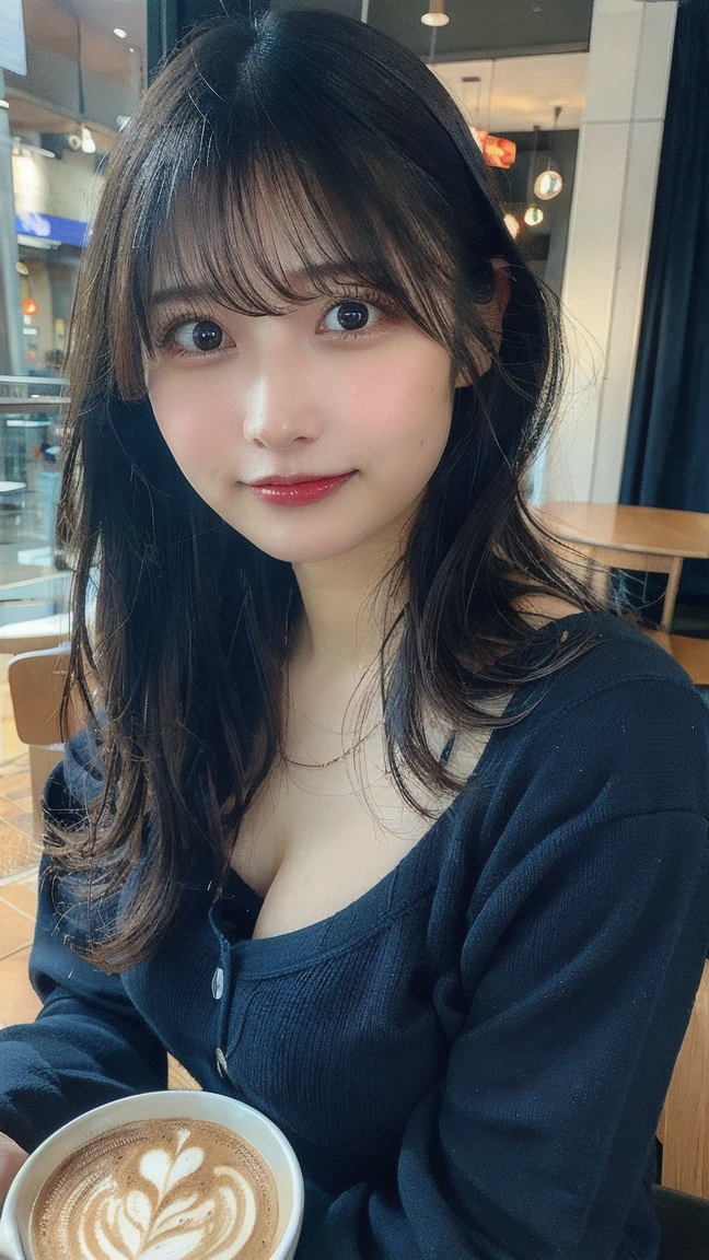 Japanese, cute, Chest Circumference, When she gets on all fours, Her breasts are visible, Height 150cm, Location: Tokyo Photorealistic, The width of the double eyelids is the same, Transparent muscle