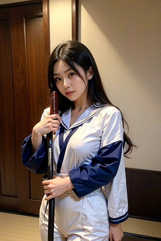 ((highest quality, masterpiece :1.3)), Photorealistic、Ultra-high resolution、Natural skin texture、Hyperrealism、Reflection from the waist up、Beautiful Japanese girl in her early teens、One girl、Larger breasts、Pink cheerleader uniform、Rope bondage、Frightened expression、locker room