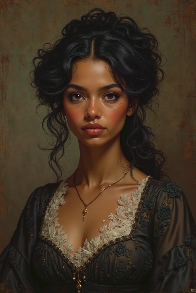 um close up de uma mulher com um colar e uma gargantilha, Retrato CGSetivity, mulher linda, tom bagshaw weta studio, eve ventrue, Cinematic realistic portrait, beautiful portrait, retrato impressionante, Uma bela mulher vitoriana, retrato muito bonito, Fanart, Arte Estilo Tom Bagshaw, Directed by: Adam Marczyński, lindo retrato, vampiro vitoriano elegante, retrato bonito detalhado