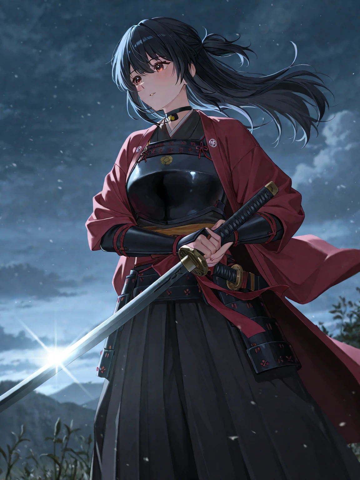 Between this mountain of sword qi, a group of disciples of the Sword Sect appeared in the center of the picture. Dressed in white sect uniforms and holding long swords, they stood on the top of the mountain as if a group of swords were riding the wind. Their eyes were solemn, solemn and majestic, as if they were ready to fight for the way of the sword and sweep away the evil. The whole picture is dominated by black, emphasizing the mystery, rigor, justice and majesty of the Sword Sect. The sun in the picture is shining, majestic and clear, and through the warmth and halo effect of the sunlight, highlighting the tall and heroic martial arts of this group of Sword Sect disciples. This group of disciples of the Sword Sect demonstrated their belief and pursuit of kendo. Dressed in black clan uniforms, they had a clear banner, and their solemn and majestic eyes stared ahead, revealing the lofty ideals in their hearts. This group of disciples of the Sword Sect not only embodies the essence of Chinese martial arts swordsmanship, but also represents a noble faith and noble spirit, thus allowing the viewer to feel an open-minded, firm and thorough spiritual outlook. The whole picture is profound and fascinating, making people feel the profound pursuit of kendo and their firm belief in ideals by these Sword Sect disciples