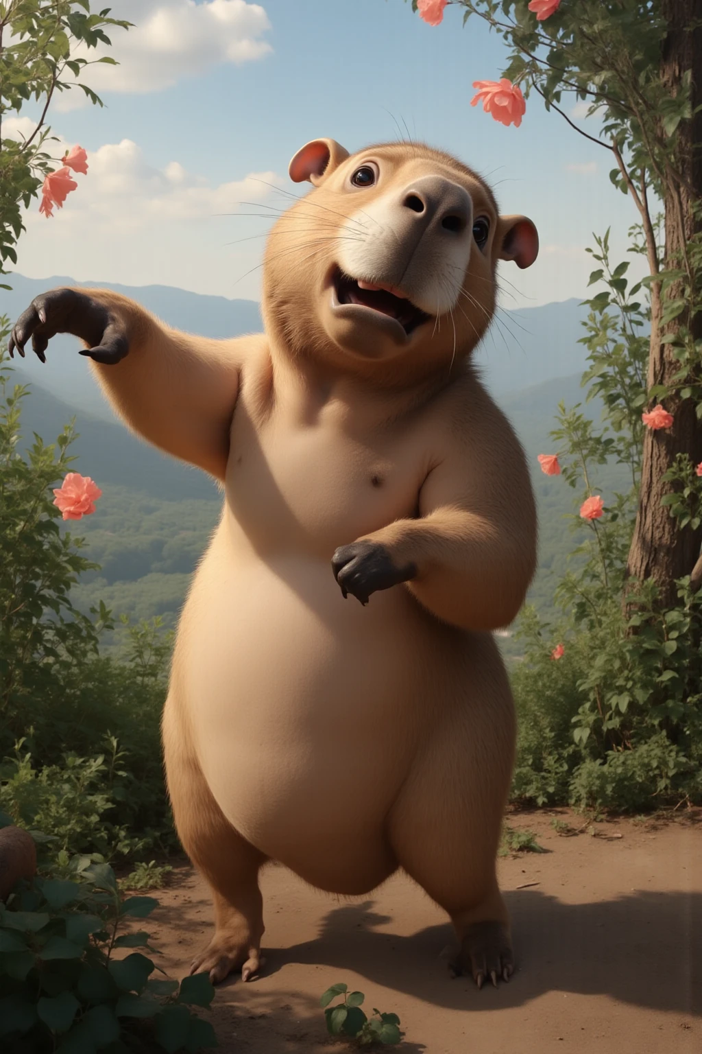 (by chunie, sqoon), Yogi, furry male anthro, bear boy, butt closeup, solo, (body fur:1.2), (best quality), (detailed fluffy fur, fur, furry body:1.2), looking back at viewer, smile, nsfw, huge butt, high quality, absurd res, balls, penis, photo manipulation, photography (artwork), thick thighs, hands on knees, legs spread apart, bending over, twerking, uploaded to e621, <lora:Yogi:1>