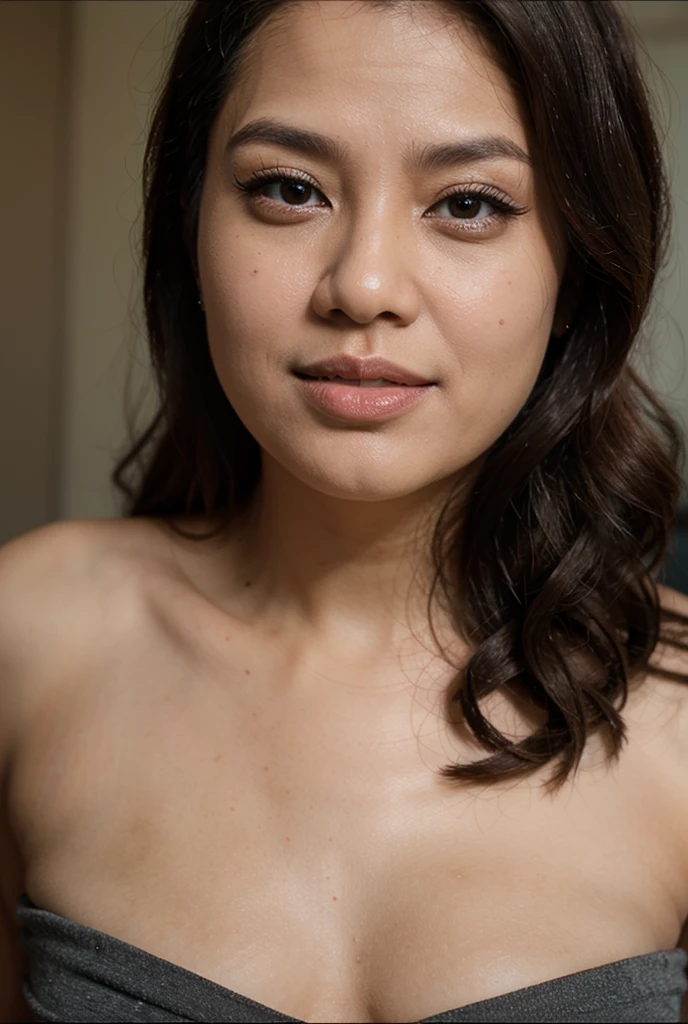 (8k, RAW photo, highest quality), beautiful newari nepali(asian) girl, close up, puffed breasts, Harden nipples, naked, (detailed eyes:0.8), defiance512, (looking at the camera:1.4), (highest quality), (best shadow), intricate details, interior, ginger hair:1.3, dark studio, muted colors, freckles, instagram ratio