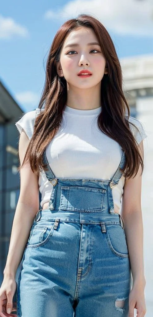 Highest quality,Very detailed,masterpiece,Realistic,8K,Photo realistic,(Please shine a light on my face、Bright lighting:1.4),One Girl, Very beautiful 17 year old girl, (cute:1.2),A faint smile, (Brown eyes),(Very short brown hair:1.4),Perfect glowing skin,Perfect Skin,((??????,Sexy and sexually explicit)),((Precise needles without discomfort)), (Big Breasts、belly button、Sexy thighs、Beautiful feet:1.2),(Waistline:1.8)、big breasts and small waist, Look at the viewers,((Short sleeve work clothes、Coveralls:1.4)),(Jeans Shorts),(I lifted it myself),(Showing panties),(Jeans Shorts、Wearing pink panties:1.4),Panty Focus,(get up,Spread your legs), socks, (Black knee socks),(Loafer shoes), (storehouse、ruins:1.4)、(From below:1.3)