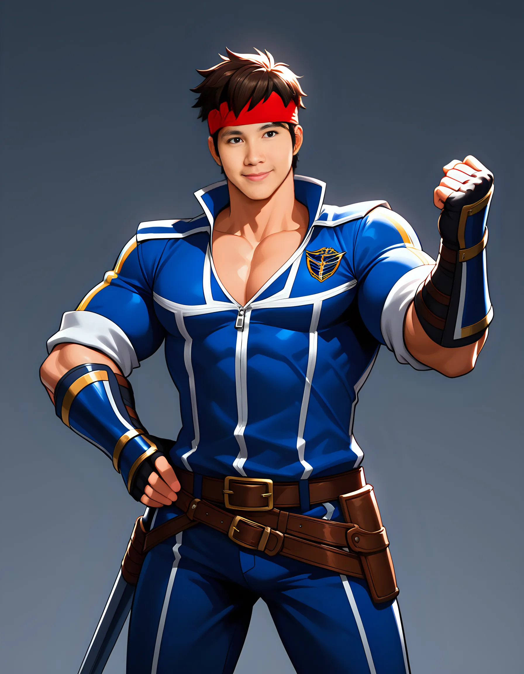(masterpiece, Highest quality:1.2), Cowboy Shot, alone, Men's Center, One boy, sky \(Kingdom hearts\),Muscular body, Hall々A muscular body, Hall々A clean-cut appearance, Muscular arms, Muscular legs, only a main part, Trapezoidal fuselage, Rugged body, Muscular body, Round and fleshy pectoral muscles, Defined Abs, Defined Weapons, defined legs, Flex your muscles and laugh, View your viewers, Arms crossed, Hooded jacket, Huge penis