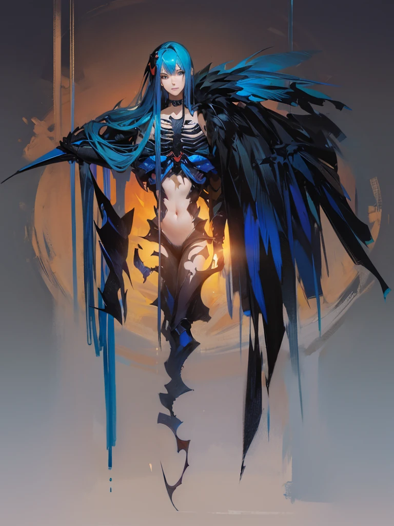 The whole body is covered with blue liquid,exposing her chest,Blue liquid,Beautuful Women,high-heels,blacksilk,Purple eye,are standing,Raised sexy,Cocked buttocks,Long-legged beauty,Thin leg,Mucus gets into the butt