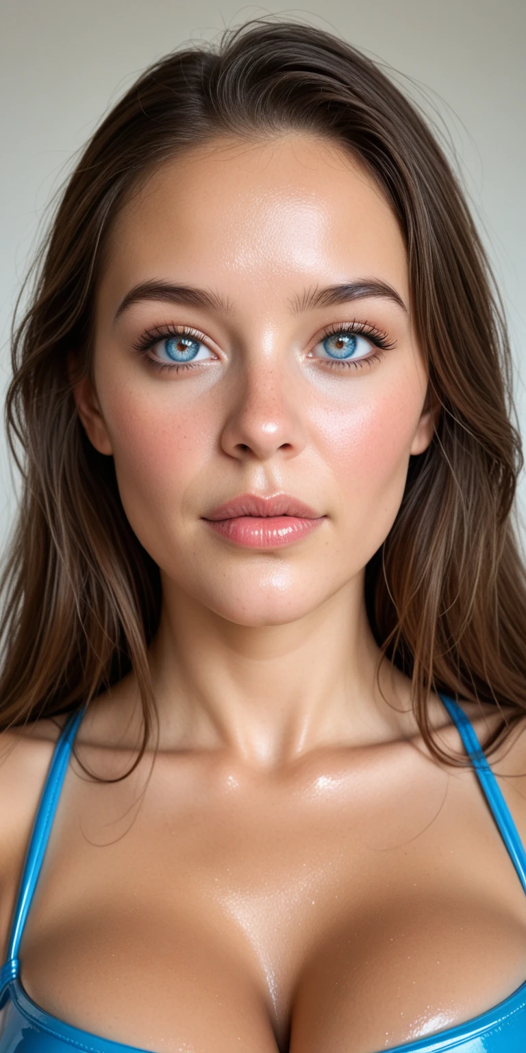 beautiful detailed woman, detailed blue eyes, detailed brown hair, 1girl, close up portrait, realistic, highly detailed, photorealistic, extremely detailed, 8k, masterpiece, volumetric lighting, dramatic lighting, cinematic lighting, glowing skin, porcelain skin, elegant, timeless, serene, tranquil, natural, warm color palette, soft colors