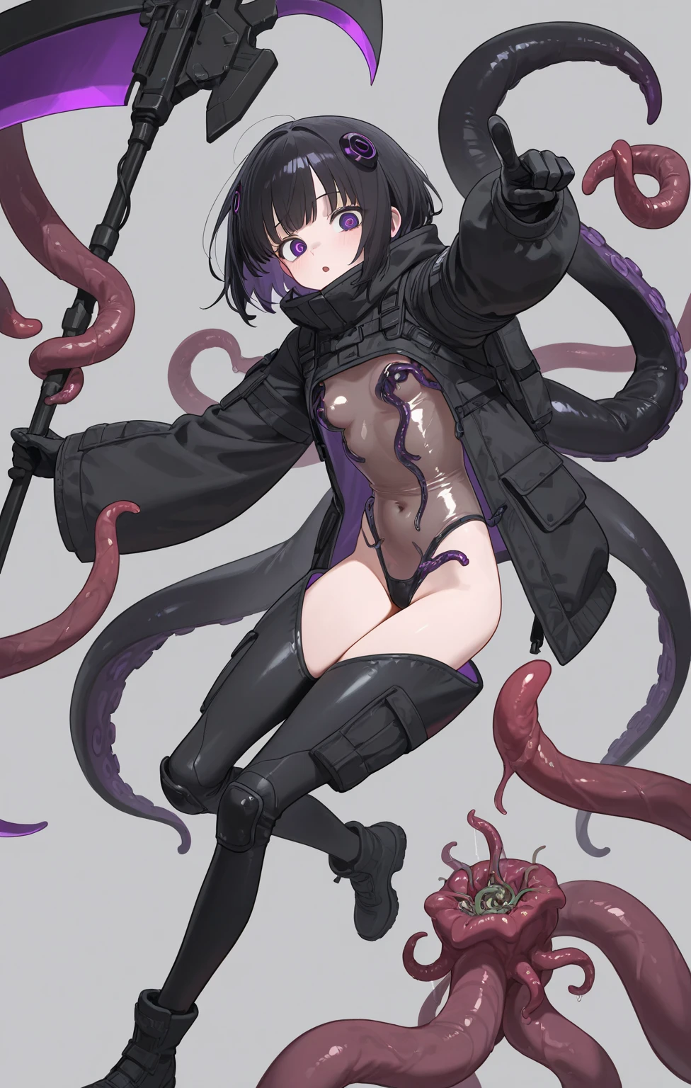 Pussy,Tentacle inserted in anus,Woman with penis and large testicles,Focus on the audience,Contemptuous Eyes,Cool look,Kurohime cut hair,Glasses,Flat Chest,very thin body,Tentacle Rape,Tentacles penetrate the female&#39;Remove panties and rape,monster&#39;long, A tentacle-like tongue penetrates a woman&#39;pants,Simple Background,Upper body naked,Nipples,,Nearly naked,Eroticism that is visible but not visible,裸よりもmischief,sexyな服,Revealing clothing,Focus on your audience,mischief,The sides of the upper body are completely exposed,Exposed from the sides to the chest,Protruding ribs,Exposing the waistline,Ultra low rise,Do not wear underwear、Exposed breasts､exposed flank,sexy,Flat Chest,Focus on your audience,very thin body,Anime Style,Slim figure,delicate,Glasses,Asian woman posing on the stairs, Sleeveless turtleneck_baggy, 脇が完全に開いているSleeveless turtleneck_Relaxed back design,rib cage,Side bust,Shoulders are wide open,sexyなクロップトップを着て, Photos of slim models, Chiho,, shikamimi, Real Anime, Kurohime cut hair, Chassis, 2 4-year-old female model