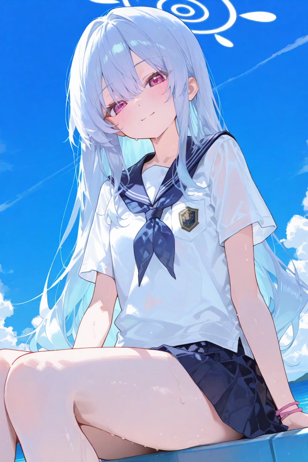 score 9, score 8 up, score 7 up, score 6 up, source anime, 1girl, solo, blue sailor collar, white shirt, short sleeves, neckerchief, pleated skirt, angry, crying, tears,
<lora:firefly_pony_v2:0.8> firefly \(honkai: star rail\), hair ornament,black hairband, medium breasts,
nice hands, perfect hands,