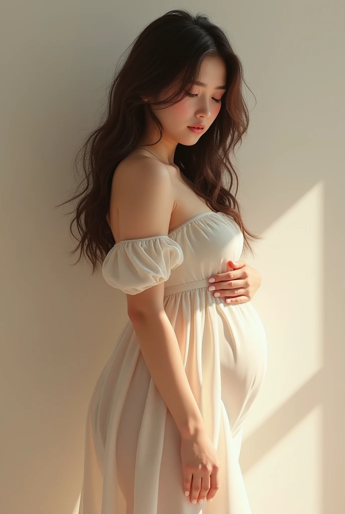 (photorealism:1.2) Jennie Kim Pregnant 