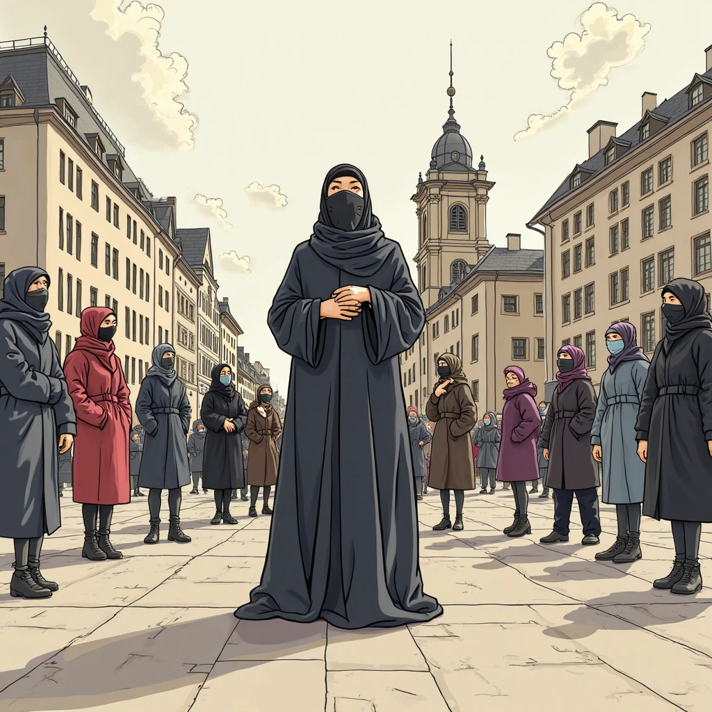 Beautiful girls  in public places, all clothes were stripped off by the employer, only wearing a red hijab. Punishment, embarrassing, big breasts, Malay women's skin, beg for forgiveness, all eyes were on him. 